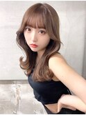 チョコレート 切りっぱなし イヤリングカラー 韓国ヘア 顔周り