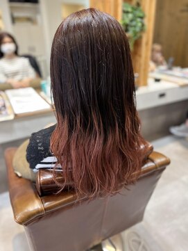 アドラーブル 駅南店(adorable) 【裾カラー】【ピンクブラウン】【10代、20代、30代】