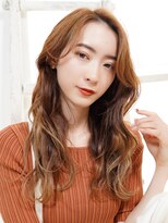 ラフィス ヘアーヴェイル 梅田店(La fith hair vail)&nbsp;【La fith】かき上げバング×ロングヘア