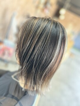 ヘアーインディーズ(HAIR...inD's) デザインカラー　ロブ