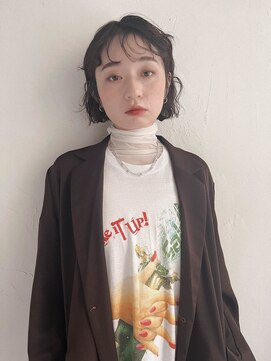 ムク 甲府(muku.) 前髪/マチルダボブ/ピンクベージュインナー/グレージュ[甲府駅]