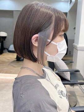 グラフ 銀座(GRAFF) イヤリングカラーボブインナーカラーぱつっとボブ