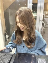 切りっぱなしボブ エアリーロング 美髪 ピンクブラウン