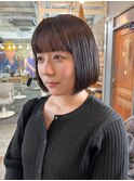 切りっぱなしボブ×サラサラ髪質改善ストレート