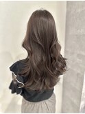 透明感カラーチョコブラウン レイヤーカットかわいいお顔まわり