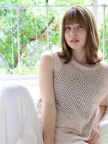 フリーラ 表参道(freera)&nbsp;ふんわりベージュ×ミディアムボブ×前髪あり　20代30代