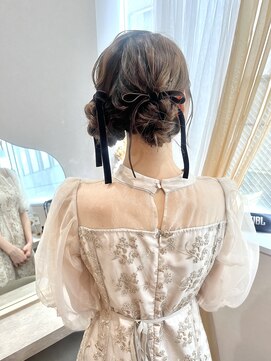 ツインお団子ヘア♪結婚式お呼ばれヘアセット