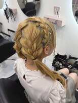 クラン 梅田店(clan)&nbsp;編み込みツインテール/梅田ヘアセット