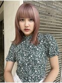 ピンクベージュくびれミディアム