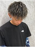 金メッシュマッシュベースパイルツイストパーマツーブロック