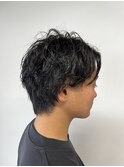 無造作なのに清潔感。ゆるウェーブマッシュショート
