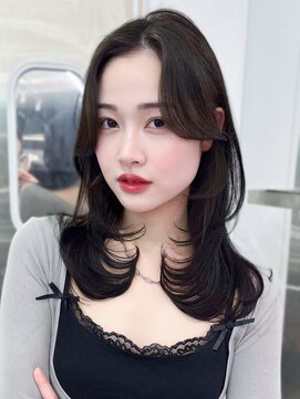 アルバム 渋谷パルコ(ALBUM) くびれミディ小顔顔周りレイヤー黒髪おくれ毛_F1233