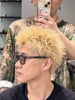 ネクストネオ 静岡(NEXT NEO)&nbsp;金髪ブリーチスパイキーショートマレットヘア/シャギー