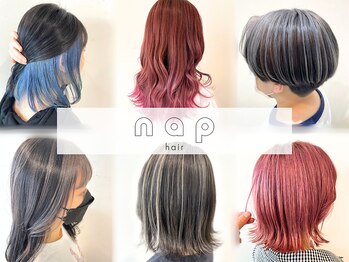 ナップヘアー(nap hair)の写真/【6月15日NEWOPEN/伊勢崎】トレンド～似合せまで◎透明感カラー×髪質改善＊ダメージを抑えて綺麗な色味に