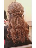 ゆる巻きハーフアップ