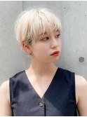 オシャレタイトショート×ブロンド