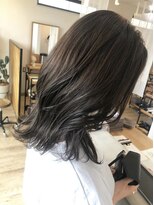 アーブル ヘアーアンドメイク(ARBRE) ブリーチなしカラーグレージュ鎖骨ミディアム