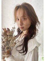 ヘアサロンM 新宿&nbsp;韓国風シースルーセンターパート×ロング