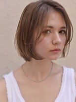 [エイチ原宿＊RUKA] 丸みショートボブ オレンジベージュ