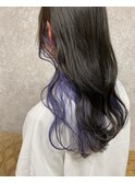 【minim×日比】イヤリングカラー ブルーパープル