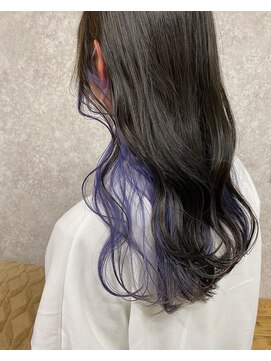 ミニム ヘアー(minim hair) 【minim×日比】イヤリングカラー ブルーパープル