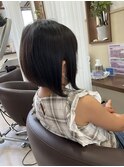 【見附　今町】キッズカット　女の子カット　前下りボブ　前下り