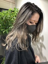 ピープスアンドスー 表参道 渋谷(Peeps&Suu.)&nbsp;シャドールーツ バレイヤージュ ハイライト 透明感カラー