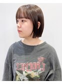【松戸　石山】ストレートボブミニボブオリーブブラウン