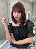 艶髪ピンクブラウン☆たっぷりフェイスレイヤー【肥田亜沙美】