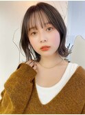 オリーブベージュウェットヘア×ダブルカラーボブ×横浜