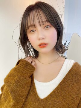 ロシェ 横浜店(loche) オリーブベージュウェットヘア×ダブルカラーボブ×横浜