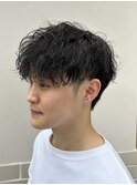 波巻きスパイラルMIX/刈り上げないマッシュ