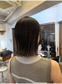 切りっぱなしボブミディアム髪質改善ストレート
