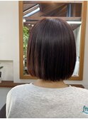 透け感おしゃれボブ