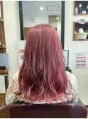 20代30代ブリーチあり大人可愛いゆるふわシアーピンク