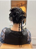 三つ編みが可愛い！ヘアセット♪ブライダルお呼ばれ二次会