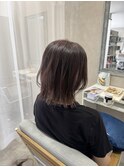 白髪ぼかし×秋色ピンクカラー
