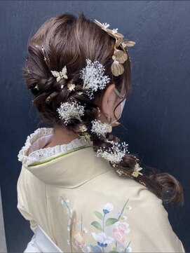 コトナ(kotona) 成人式ヘアセット卒業式ヘアセット編み下ろしスタイル編みこみ