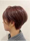ブリーチなしで叶える｜イルミナ赤系ショート