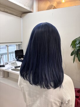 テン バイ アンブルリュクス 池袋(teN +by ambleluxe) コリアンブラック/ブリーチ/ディープブルー