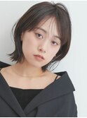 顔周りショートボブ/小顔レイヤーカット/韓国ヘア/地毛風カラー