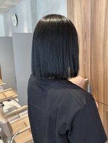 ガリカ 博多(Gallica) <ゲスト>縮毛矯正&黒髪カラーで黒髪ボブに
