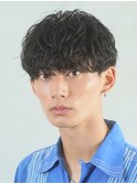 渋谷メンズパーマフェザーパーマシャドウパーマセンターパート