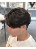フェザーパーマニュアンスパーマセンターパート韓国ヘア
