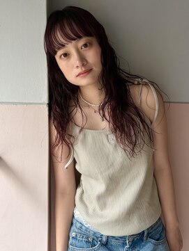 画 ロングパーマ/チェリーレッド