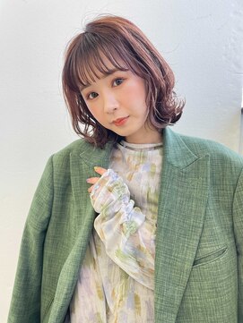 ノイ(neu) ナチュラルミデ×ハイライト【髪質改善/デザインカラー】