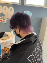 プラス ファースト ヘア(Plus 1st)&nbsp;インナーウルフ×ダークプラム×ホワイトプラム