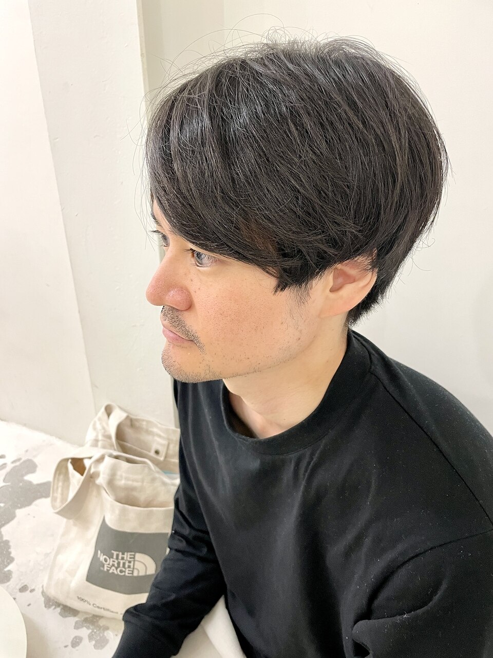 前髪の酸性ストレートパーマ×メンズショート：L188039077｜エンド