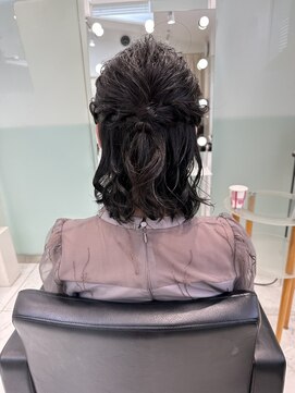 六本木美容室 白金店 結婚式ヘアセット ハーフアップ