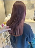 ◎ピンクブラウン×くすみピンクのインナーカラー